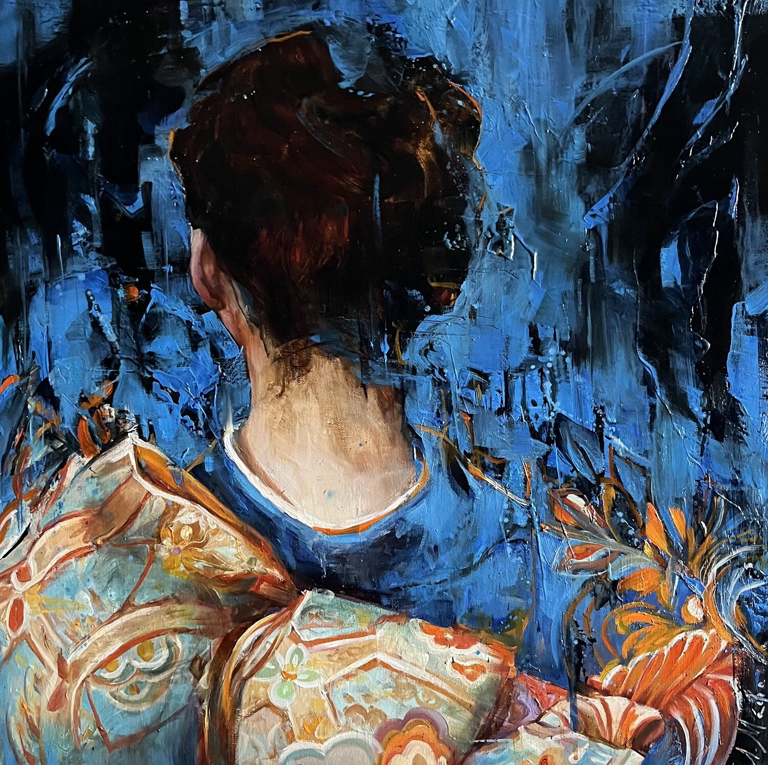 BLUE - GIRL IN KIMONO Elena Agraphiotis