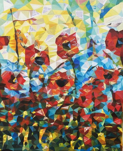 Summer flower de Thuy Nguyen, Pintura a la venta en Singulart