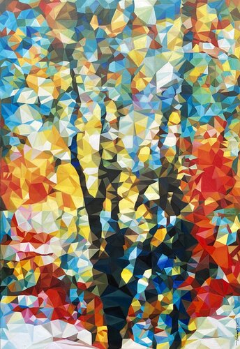 Flower Street van Thuy Nguyen, Schilderij te koop op Singulart