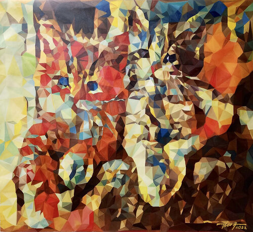 Lean on you by Thuy Nguyen, 회화 for Sale on Singulart