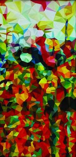 Crystal flower 1 by Thuy Nguyen, 회화 for Sale on Singulart