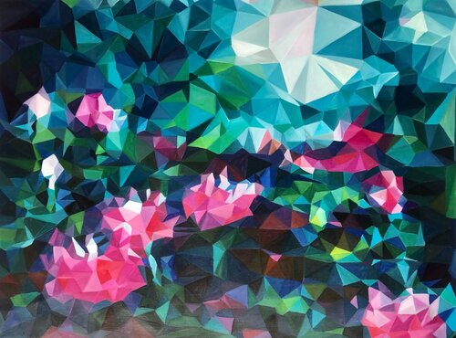 Crystal Lotus 2 by Thuy Nguyen, Painting for Sale on Singulart