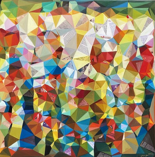 Colors of Flower de Thuy Nguyen, Pintura a la venta en Singulart