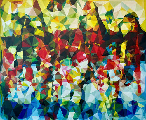 Mountain Flame de Thuy Nguyen, Pintura a la venta en Singulart