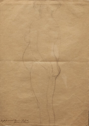 Rückenakt einer Schwangeren van Gustav Klimt, Werk op papier te koop op Singulart