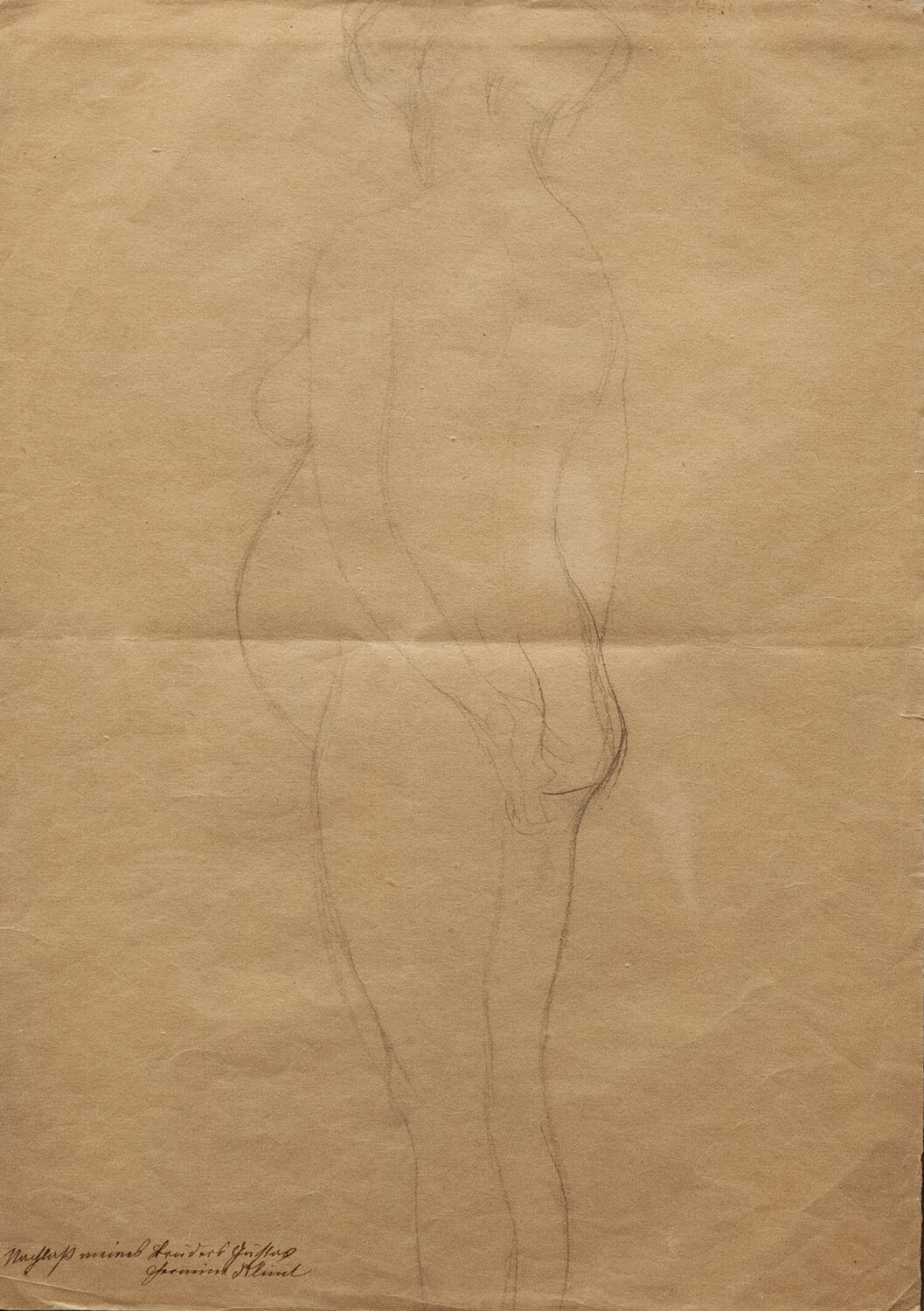 Rückenakt einer Schwangeren Gustav Klimt