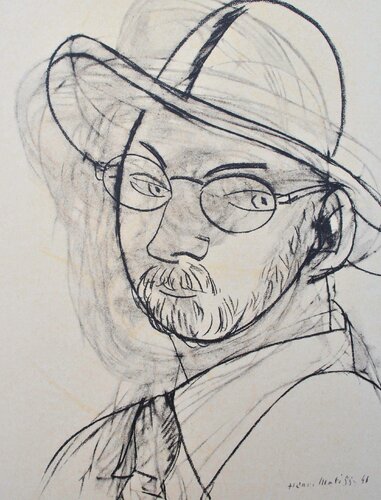 Autoportrait au chapeau di Henri Matisse, Stampa in vendita su Singulart