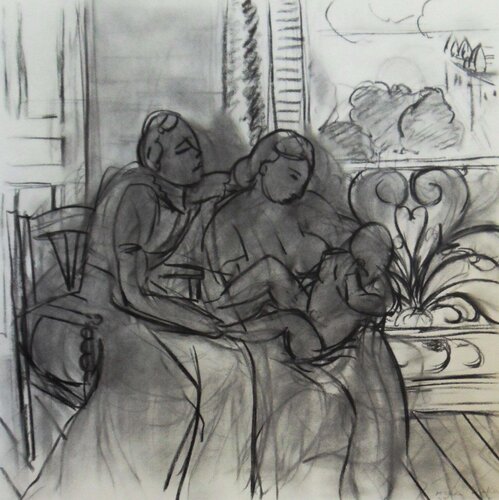 Maternité (Matisse - Drawings van Henri Matisse, Afdruk te koop op Singulart