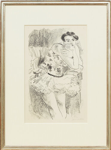 Danseuse à mi-jambes, Main au Menton (Pl. de l'album Dix danseuses) van Henri Matisse, Afdruk te koop op Singulart