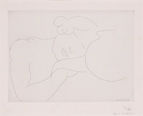 Jeune femme dormant prés d'un bocal van Henri Matisse, Afdruk te koop op Singulart