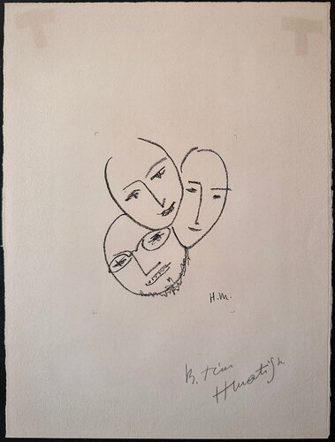 Study for frontispiece Apollinaire de A. Rouveyre (Étude pour le frontispice "Apollinaire" de A. Rouveyre) van Henri Matisse, Afdruk te koop op Singulart