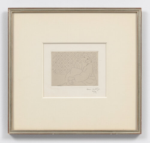 Figure assise sur fond de carreaux fleuris van Henri Matisse, Afdruk te koop op Singulart