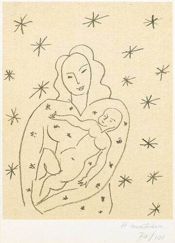 Vierge et Enfant sur fond etoile, 70/100 van Henri Matisse, Afdruk te koop op Singulart