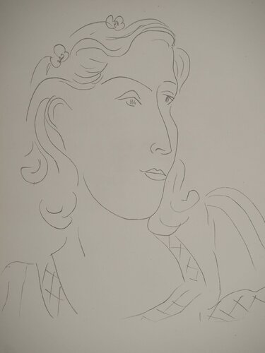 Profil coiffé avec des fleur van Henri Matisse, Afdruk te koop op Singulart