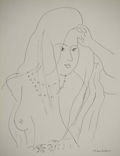Nu aux perles et au voile di Henri Matisse, Stampa in vendita su Singulart