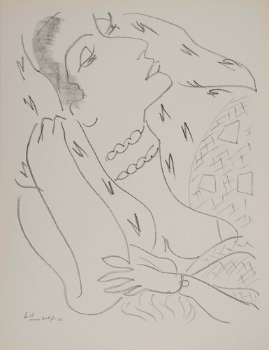 Portrait au collier de Henri Matisse, Impresión a la venta en Singulart