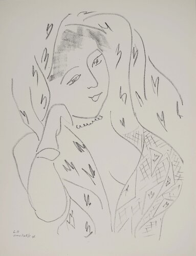 Jeune femme au décolleté van Henri Matisse, Afdruk te koop op Singulart