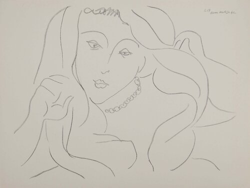 Modèle aux cheveux longs de Henri Matisse, Impresión a la venta en Singulart
