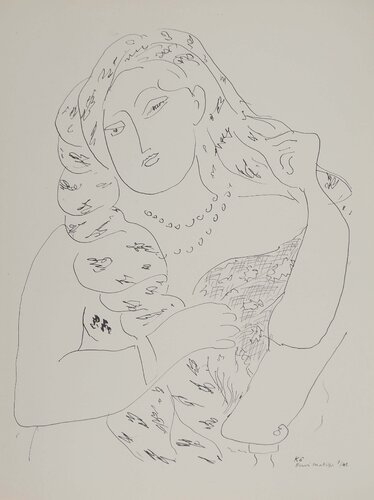 Séductrice au foulard de Henri Matisse, Impresión a la venta en Singulart