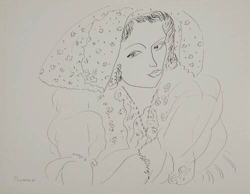 Jeune mariée au voile de Henri Matisse, Impresión a la venta en Singulart