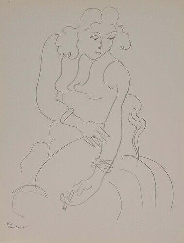 Portrait à la cigarette von Henri Matisse, Druck kaufen auf Singulart