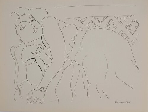 Jeune fille au canapé van Henri Matisse, Afdruk te koop op Singulart