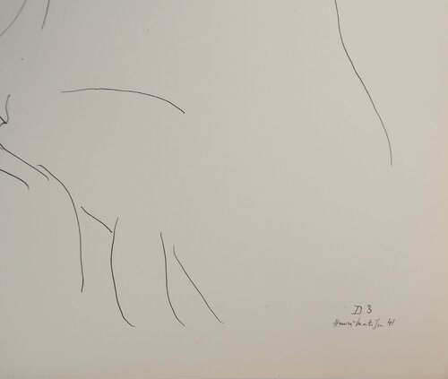 Portrait posant une main sur la hanche di Henri Matisse, Stampa in vendita su Singulart