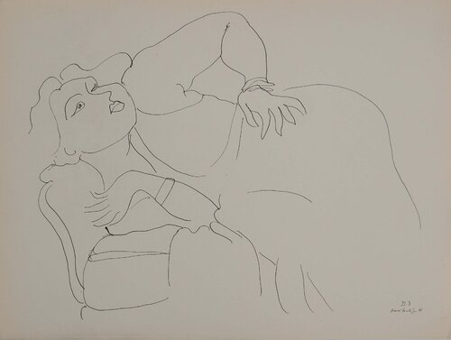 Portrait posant une main sur la hanche van Henri Matisse, Afdruk te koop op Singulart