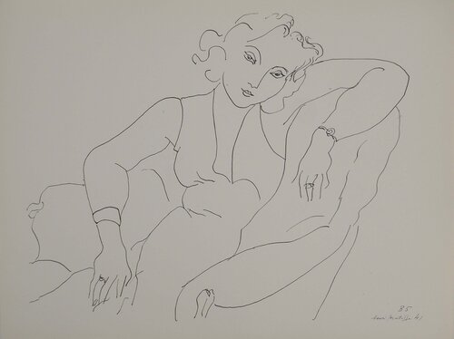 Jeune fille posant de Henri Matisse, Impresión a la venta en Singulart