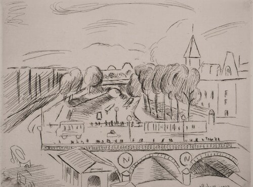 Le Pont Saint-Michel, Gravure originale signée di Henri Matisse, Stampa in vendita su Singulart