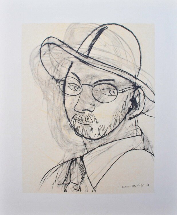 Autoportrait au chapeau Henri Matisse