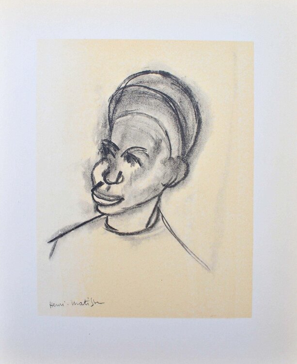 Notable aux Antilles, Lithographie signée Henri Matisse