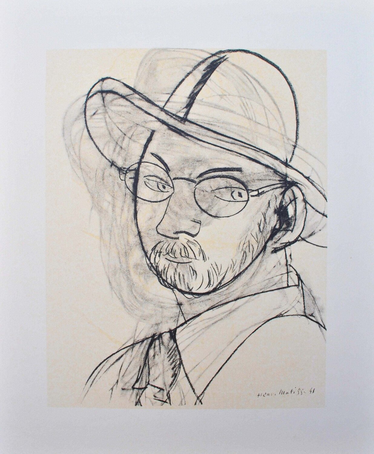 Autoportrait au chapeau Henri Matisse Impresión en venta