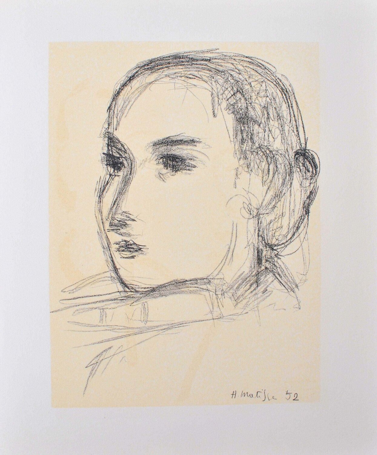 Jeune fille au chignon Henri Matisse Print for sale