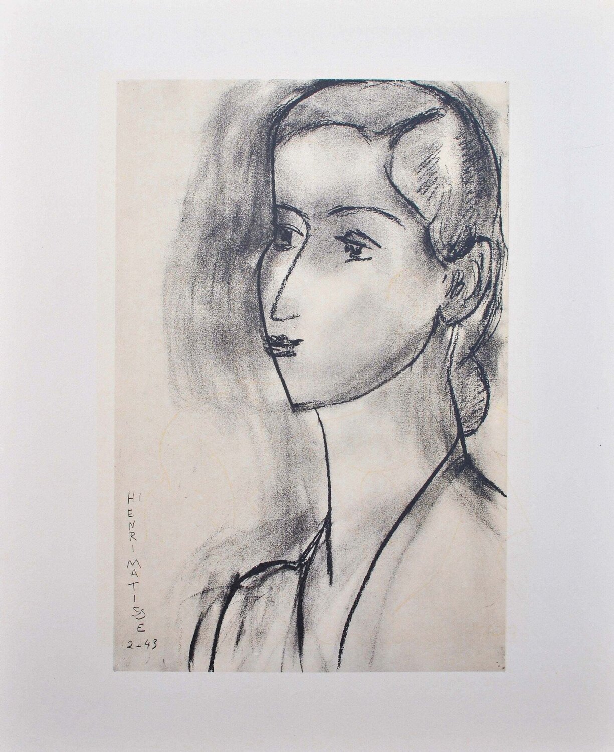 Jeune femme faisant la moue Henri Matisse Druck zu verkaufen