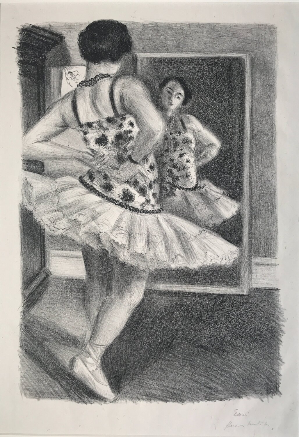 Dancer at the Mirror, (Henriette DarricarrĂ¨re) Henri Matisse Stampa in vendita