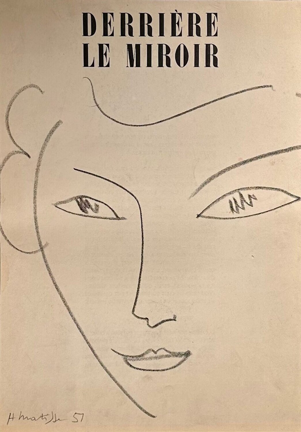Derriere Le Miroir Henri Matisse