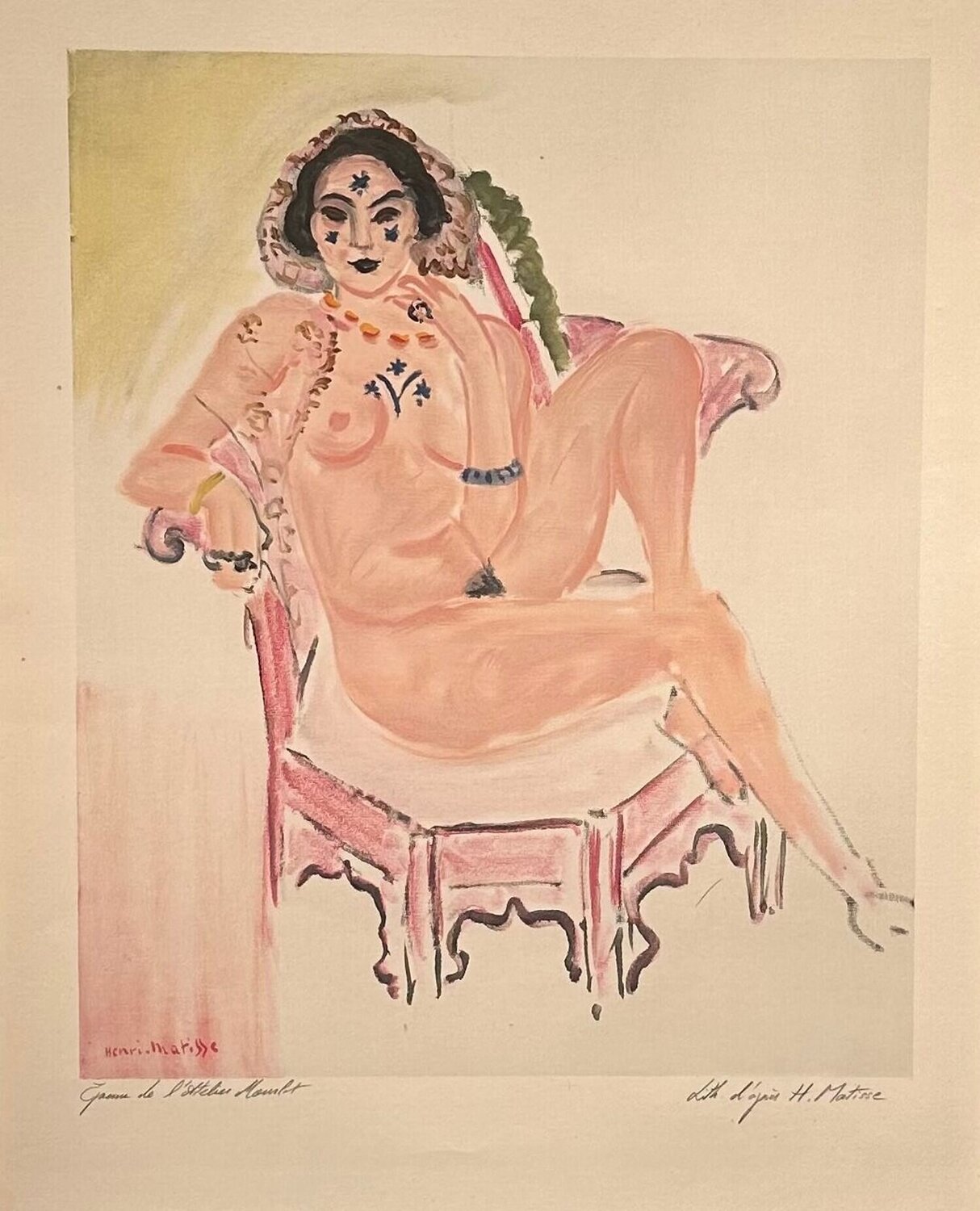 L'odalisque Assise Henri Matisse