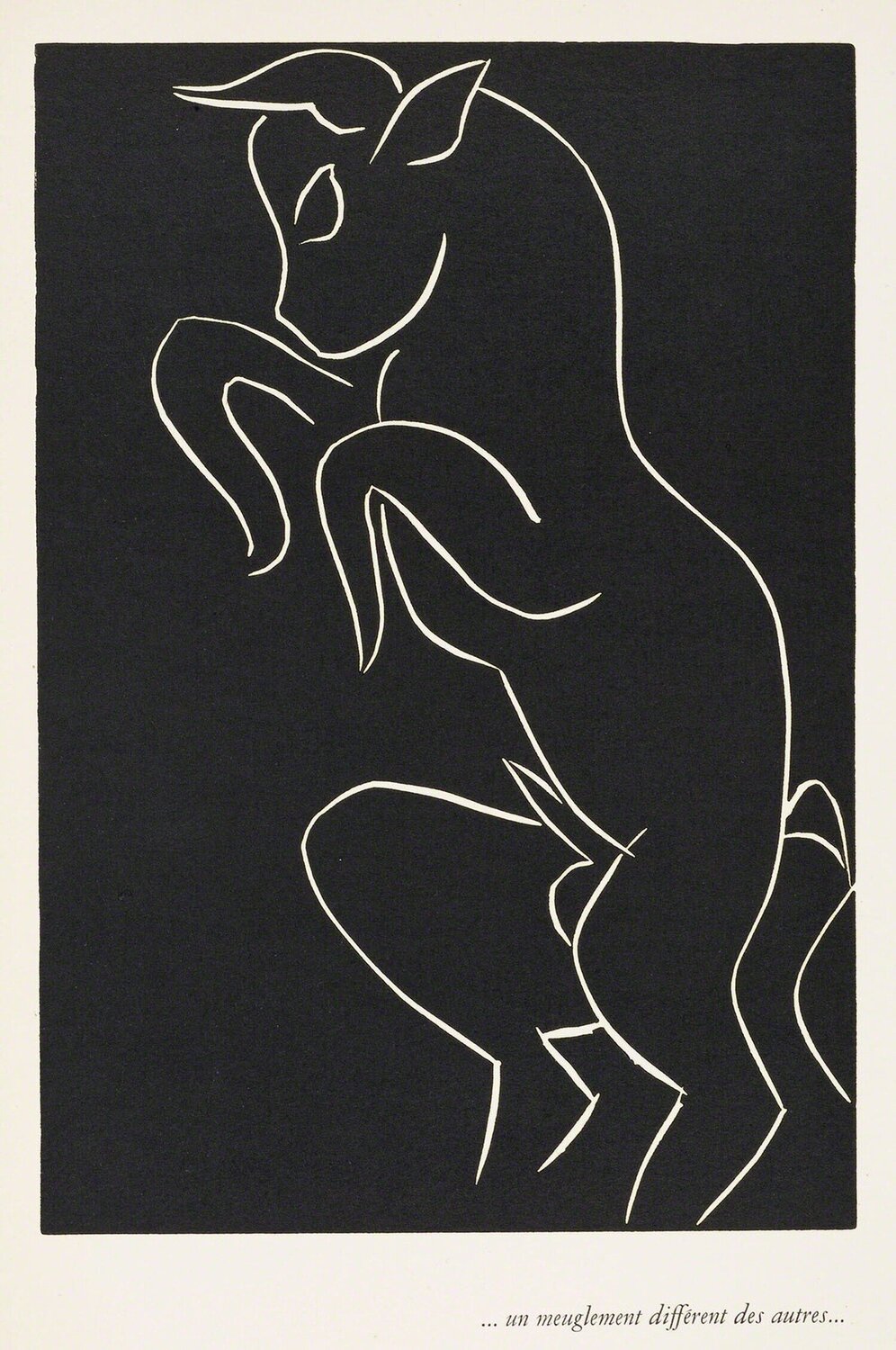 . . . UN MEUGLEMENT DIFFÉRENT DES AUTRES . . .  (. . . a roar different from all others . . .) Henri Matisse Stampa in vendita