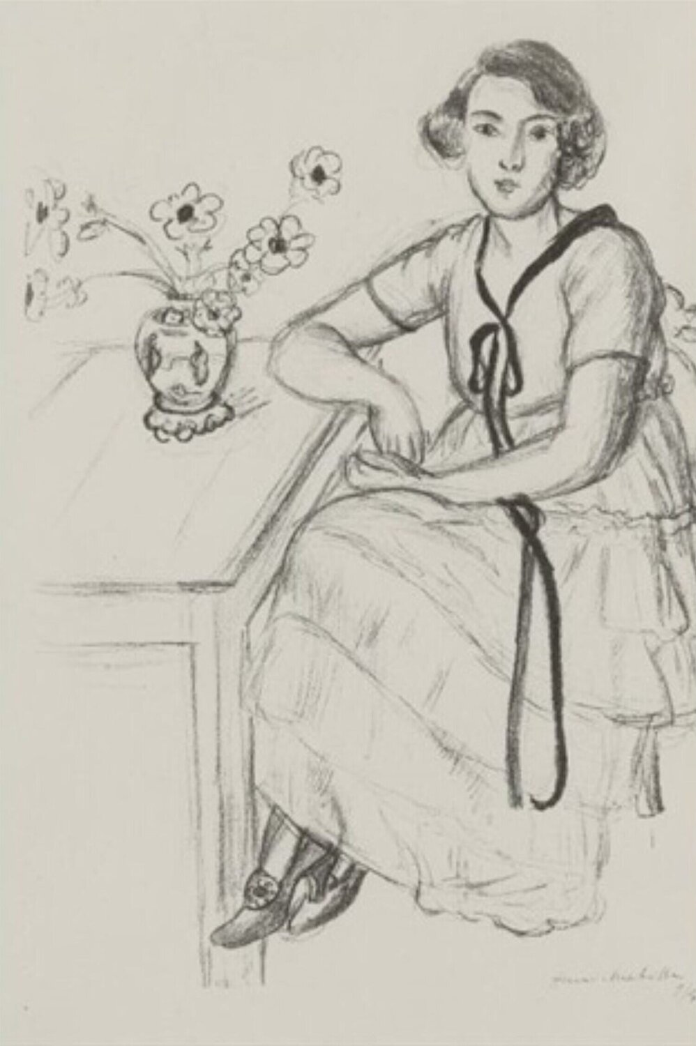 La Robe Jaune Au Ruban Noir Henri Matisse
