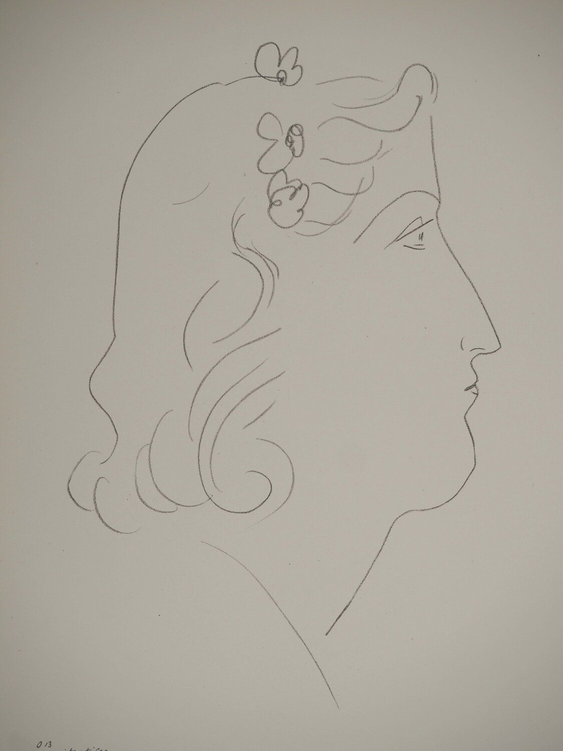 Etude de profil aux fleur Henri Matisse