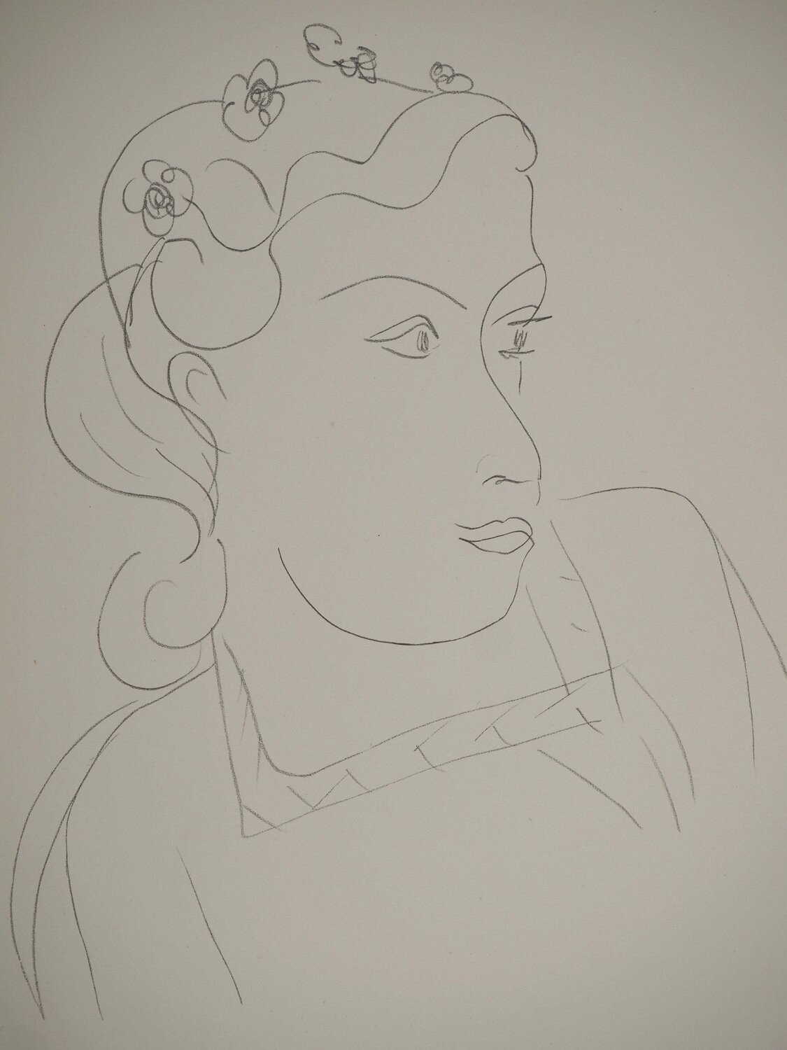 Buste féminin aux fleur Henri Matisse