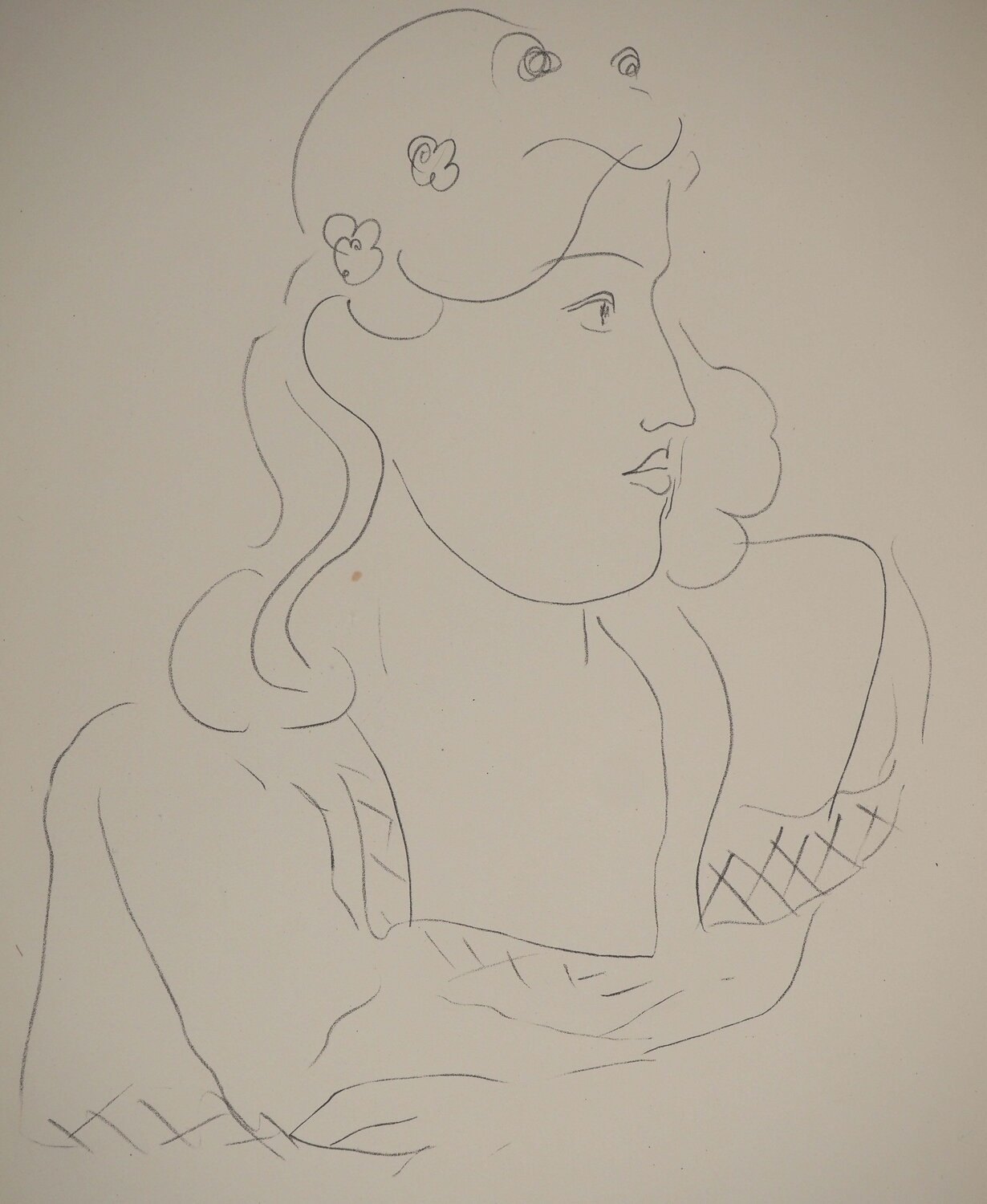 Jeune fille à la couronne de fleu Henri Matisse Druck zu verkaufen