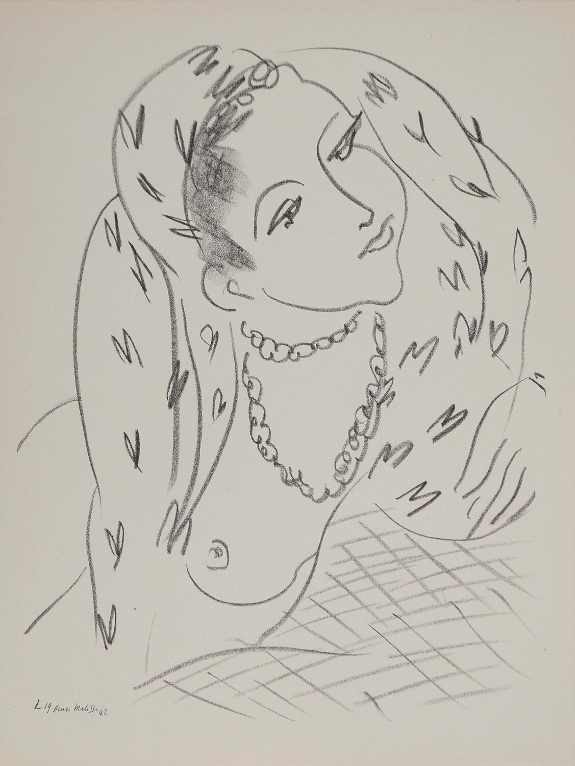 Nu aux cheveux courts Henri Matisse Stampa in vendita