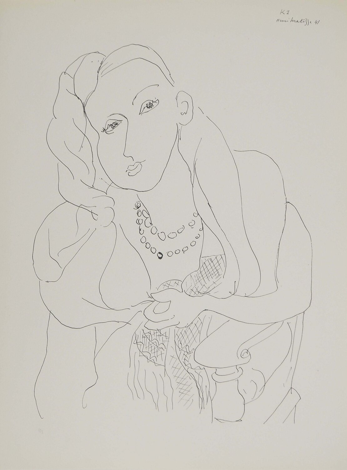 Femme au collier de perles Henri Matisse Print for sale