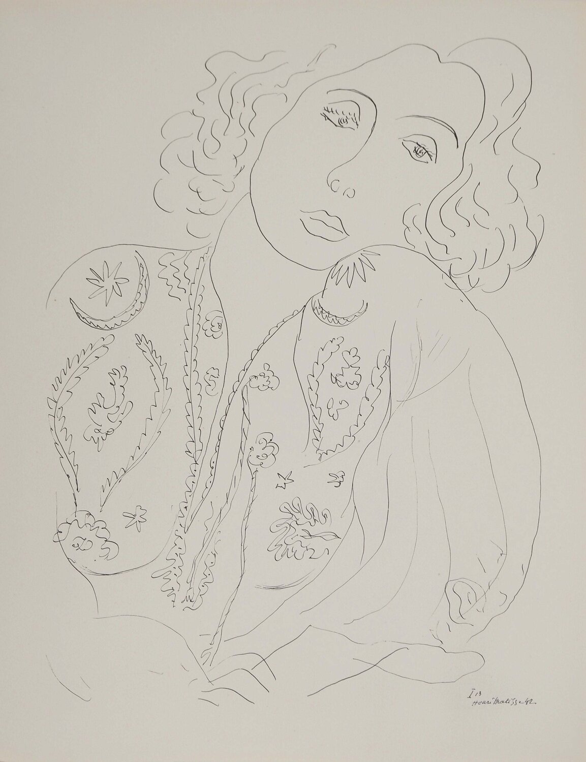 Jeune fille à la blouse Henri Matisse Druck zu verkaufen