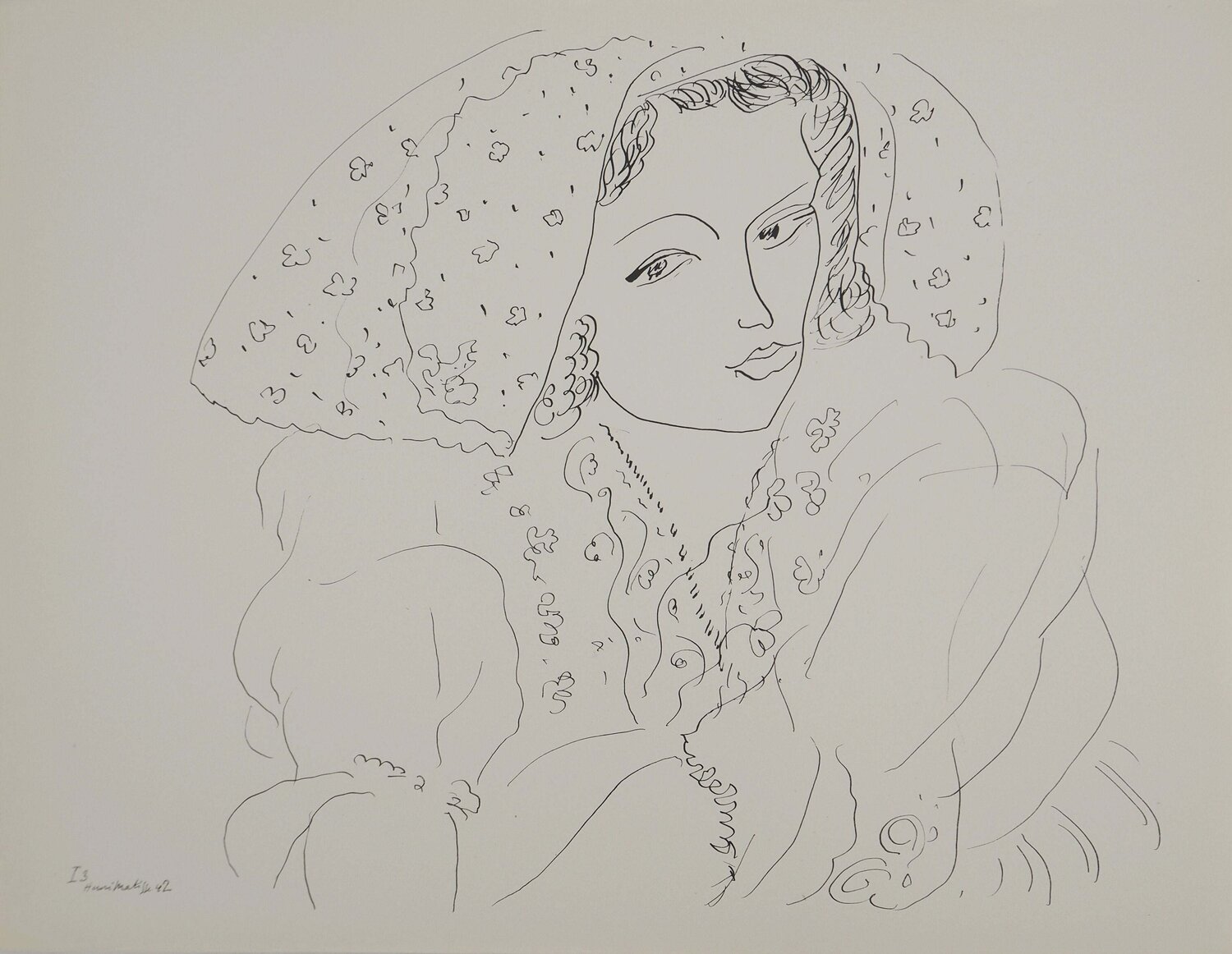 Jeune mariée au voile Henri Matisse Impresión en venta