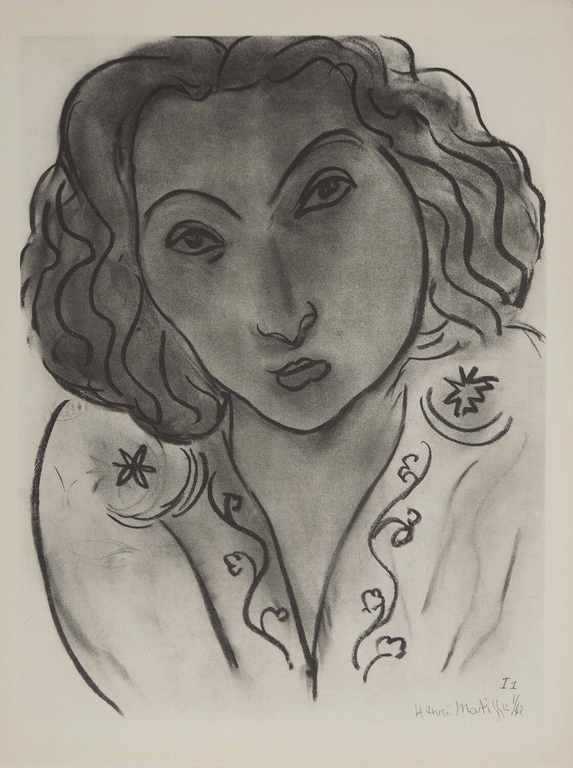 Modèle aux grands yeux Henri Matisse Impresión en venta