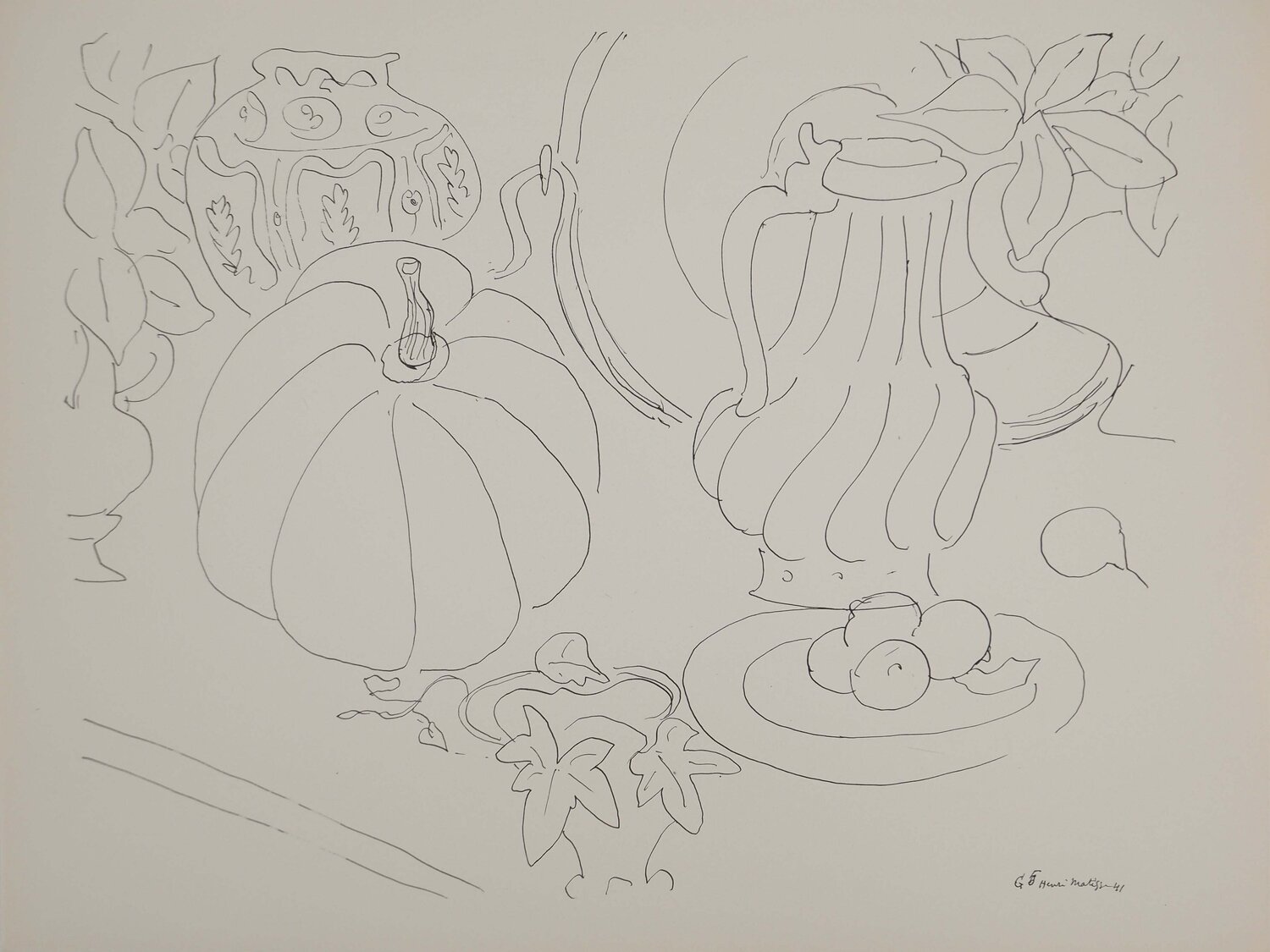 Nature morte à la citrouille Henri Matisse Impresión en venta