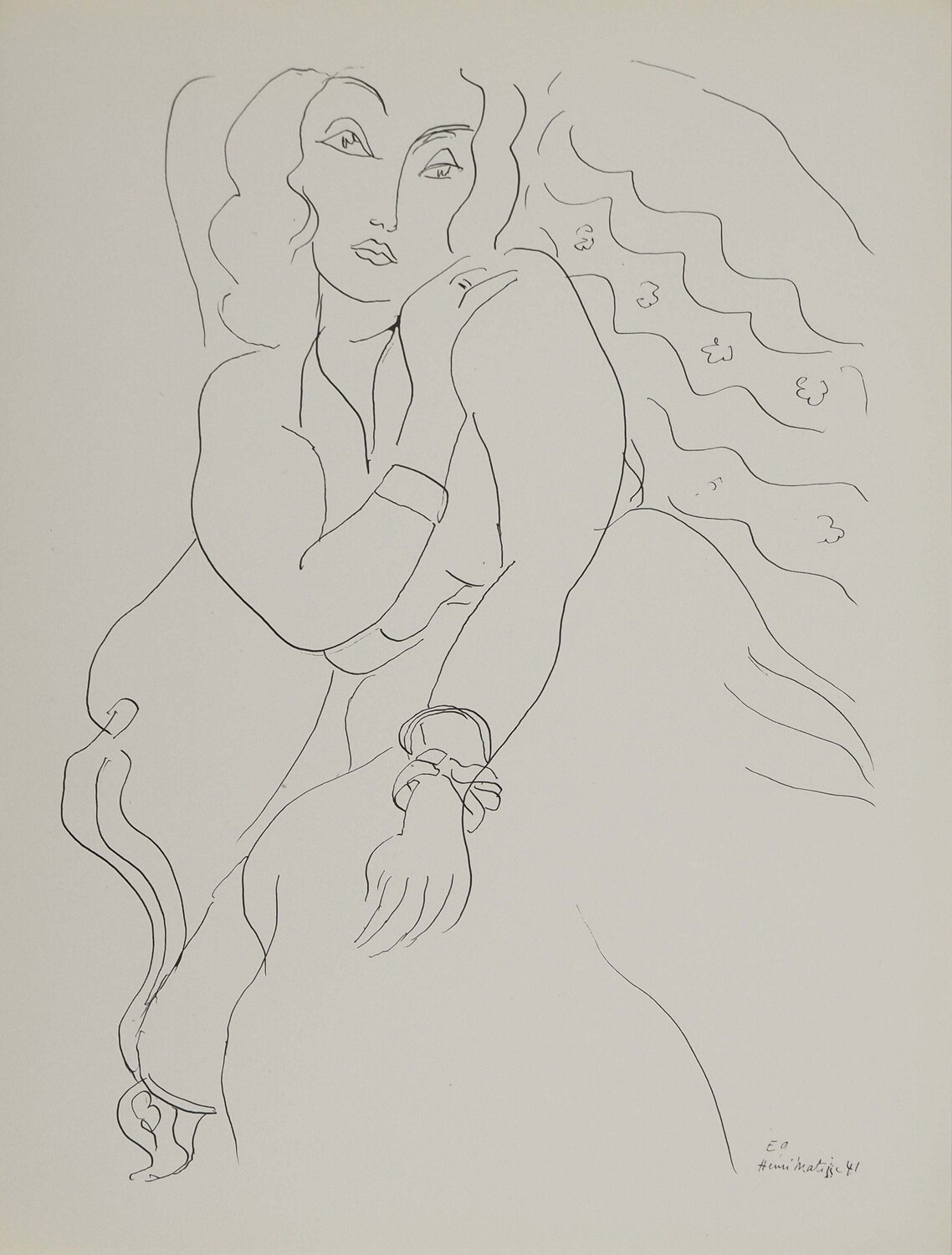 Jeune femme pudique Henri Matisse Stampa in vendita